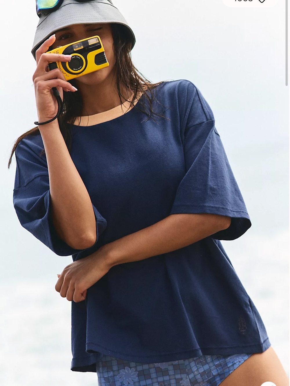 Free People Tackle Heather Colorblock Tee Size M